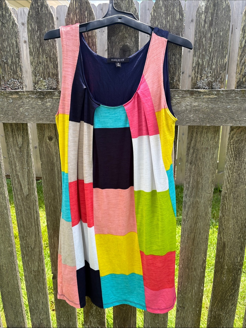 Multicolor Striped Sleeveless Dress by Haily's